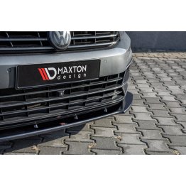 Накладка сплиттер на передний бампер на Volkswagen Passat B8 R-Line